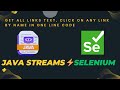 Java 8 stream tutorial with Selenium