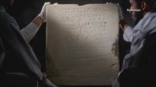 Oldest known stone tablet inscribed with Ten Commandments up for auction