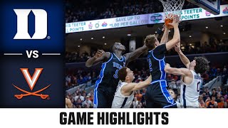 Duke vs. Virginia Game Highlights | 2024-25 ACC Men’s Basketball