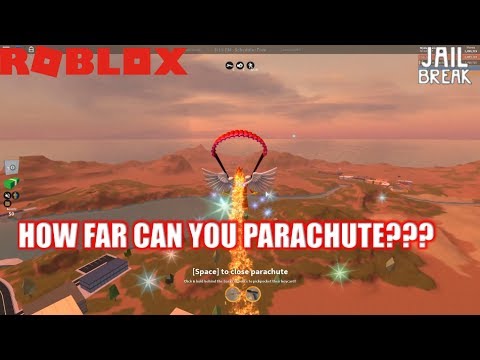 Roblox Jailbreak How Far Can You Parachute Playtunez World - roblox jailbreak max lambo vs default bugatti vehicle speed test