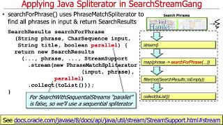 Java Sequential SearchStreamGang Example: Applying Spliterator (Part 1)