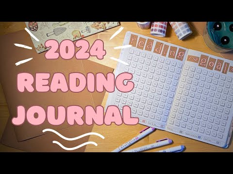 2024 reading journal set up for the new year and January