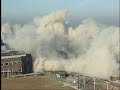 explosive demolition of concrete chimneys