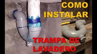 Trucos para instalar una trampa de lavadero correctamente