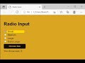 HTML CSS JavaScript Demo: Radio Buttons -- Version 1
