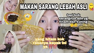 Beda banget rasanya! Makan sarang madu hitam \u0026 kuning , MUKBANG,UNBOXING