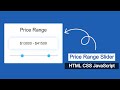 Price Range Slider HTML CSS JavaScript | Double Range Slider JavaScript