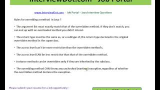 Java overriding method explain java interview question interviewdot