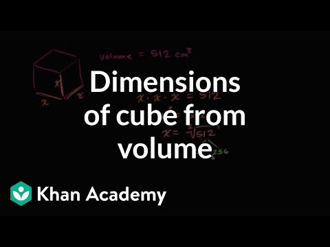 Dimensions of a cube from its volume | Numbers and operations | 8th grade | Khan Academy Dimensions of a cube from its volume | Numbers and operations | 8th grade | Khan Academy