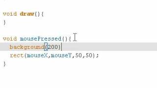 Processing: Interactivity part 3