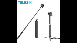 TELESIN 90cm Carbon Fiber Selfie Stick + Tripod