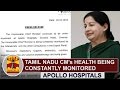 Tamil Nadu CM Jayalalithaa's health being constantly monitored | Apollo Hospitals