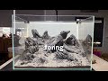 iwagumi style aquascaping hardscape using seiryu stones mini landscape on 45cm tank