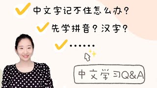 中文学习｜海外孩子中文学习｜中文字记不住怎么办｜先学拼音还是先学汉字｜几岁学中文｜中文教材选择