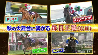 【毎日王冠】サリオス、ダノンザキッド、レイパパレ、ポタジェ GI馬4頭が参戦！ノースブリッジが待ったをかける！？