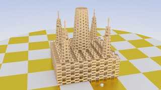 Tower Destruction (a Blender physics simulation)