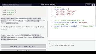 Lesson 85 | Basic JavaScript | Accessing Object Properties with Bracket Notation