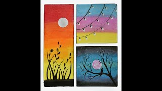 D3 types of scenery with oil pastel #funcrafts #shorts