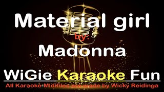 Backingtrack with lyrics  Material girl - Madonna