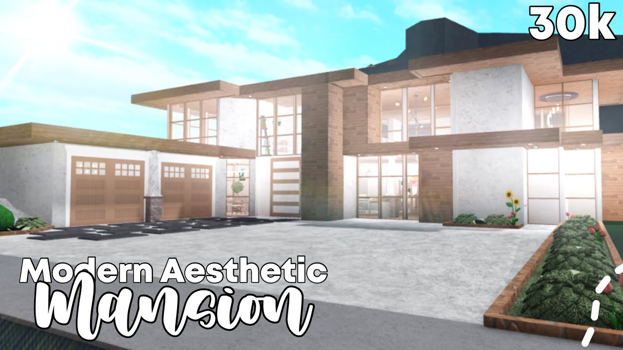 Roblox | Bloxburg: 30k Modern Aesthetic Roleplay Family Mansion - FULL ...