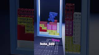 Tetris Softbody Mesh / Blender Animation 200 #softbody #games #tetris #gaming #animation #puzzle