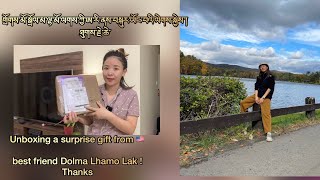 གྲོགས་མོསཨ་རི་ནས་བསྐུར་ཡོང་བའི་ལེགས་སྐྱེས་།Unboxing a surprise gift from  Dolma Lhamo Lak !