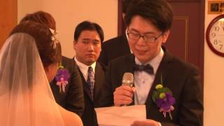 161112陳泳智許君蕙結婚禮拜，16新郎誓言