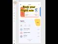 Book your flight now✈️ | Adobe XD | PurePixels #tutorial #satisfying #booking #flight #shorts