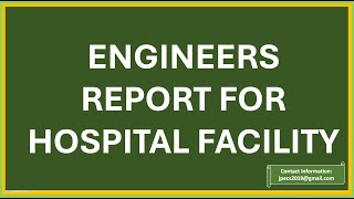 Engineers Report for Hospital Facility for DENR Discharge Permit Application