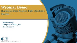 CITI Program Webinar Demo - Qualitative Data Analysis: Eight-Step Basic Process