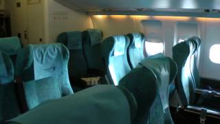 Fokker 100 Iran Air in flight cabin view Kish - Mehrabad