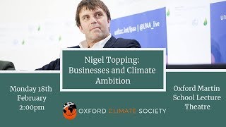 Nigel Topping: Businesses and Climate Ambition