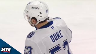 Lightning's Dylan Duke Buries Memorable First Goal In His NHL Debut