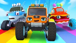 Monster Truck, Shark Truck, Ice Cream Truck | + Super Ambulance Rescue Team | Kids Song | BabyBus