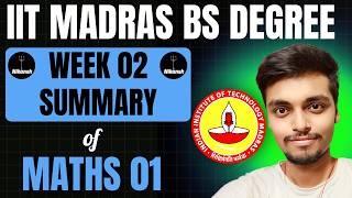 Week 02 Summary | Maths 01 | Weekly Summaries 2.0 Series | IIT Madras BS Degree | Nikansh |