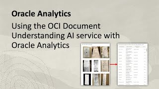 Using OCI AI Document Understanding in Oracle Analytics