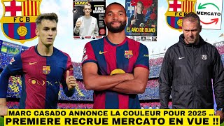 🚨 LE BARCA VA BOUCLER UNE TRES GROSSE ARRIVÉE MERCATO ✅ / OFFICIEL: UNE BLESSURE .. / MARC CASADO 🏆