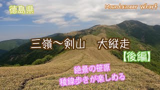 【四国登山】三嶺から次郎ギュウ・剣山への大縦走！【後篇】長〜〜〜いけど、美しい笹原の絶景稜線歩き！三嶺〜剣山までを紹介！