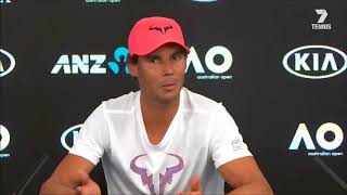 Rafael Nadal Pre-Tournament Press Conference / AO 2018