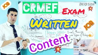 CRMEF Exam | Written - The Content