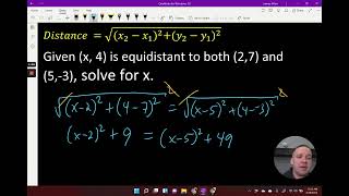 Solve for a Missing Coordinate Using Distance Formula 3