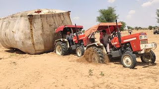 Swaraj 855 FE and Swaraj 855 FE Tractor Stuck in big Trolley | 2 Swaraj Tractor stuck | Tractor