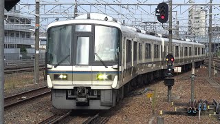 【4K】JR琵琶湖線　普通列車221系電車　草津駅到着