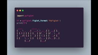 how to make ASCII art using pyfiglet and python #shorts #coding