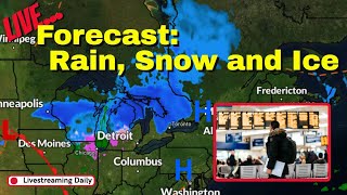 🔴Live: Forecast: Rain, Snow and Ice  12-23-24