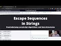 Escape Sequences in Strings (Basic JavaScript) freeCodeCamp tutorial