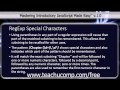JavaScript Training Tutorial RegExp Special Characters