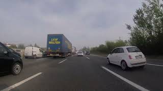 Highway bad driver italy autostrada A8 svincolo A4 13/04/22