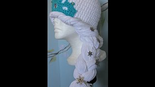 How to Crochet - winter princess hat / Inspired by Frozen  ( video one)-