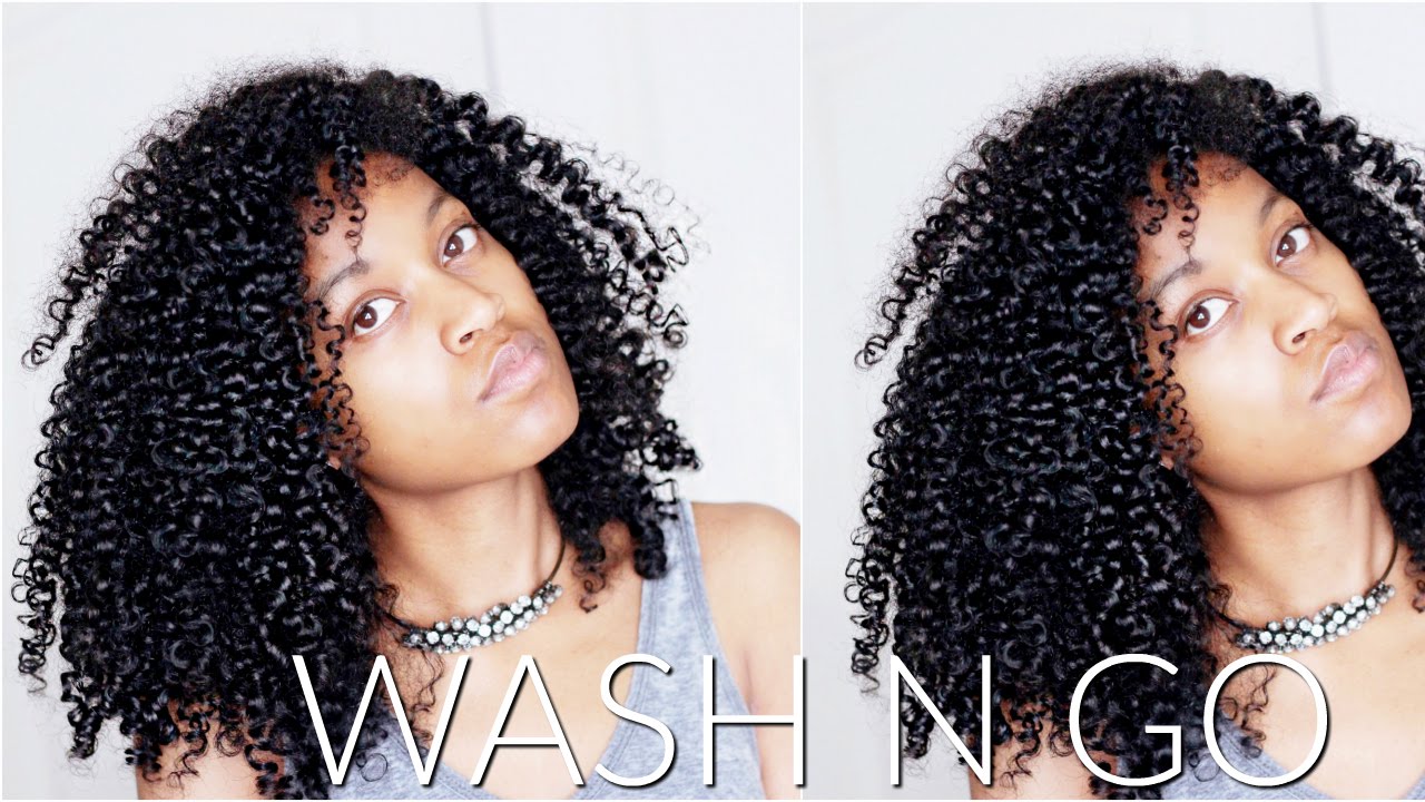 WASH & GO On Natural Hair|Curly Hair Routine - YouTube